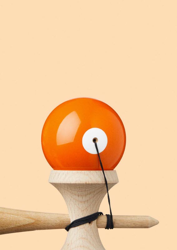 Kendama Krom Pop Rubber Orange